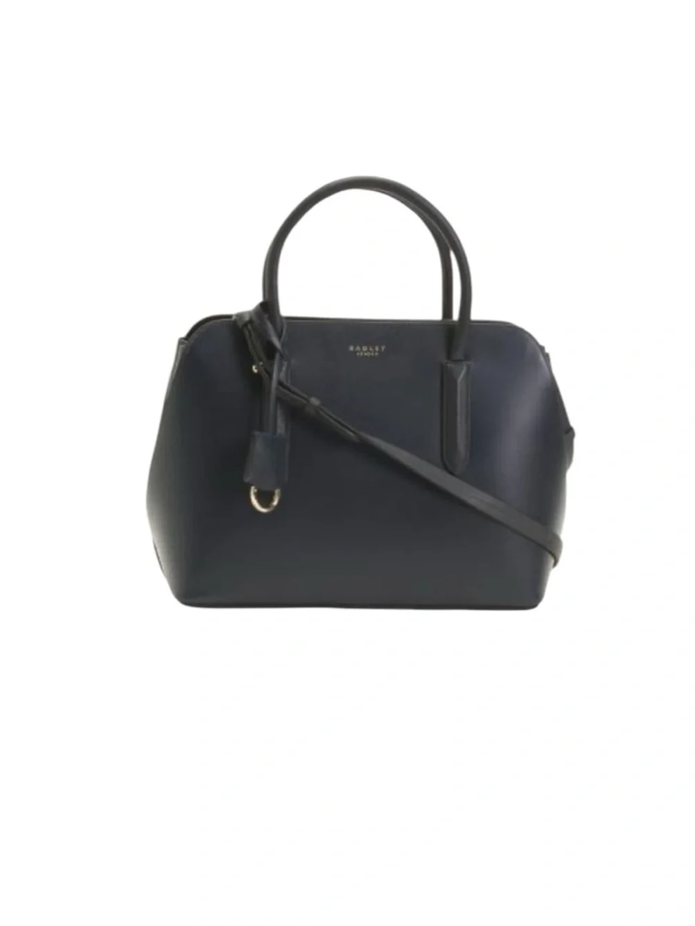 Radley London Black leather liverpool street 2.0 medium ziptop satchel NWT